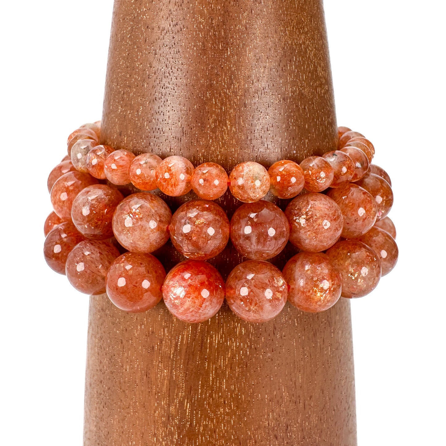 Sunstone Smooth Round Bead (3 Sizes) - 1 pc. (P3224)-The Bead Gallery Honolulu
