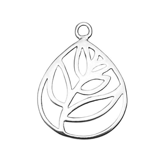 Sweet Vine Charm (Sterling Silver) - 1 pc.-The Bead Gallery Honolulu