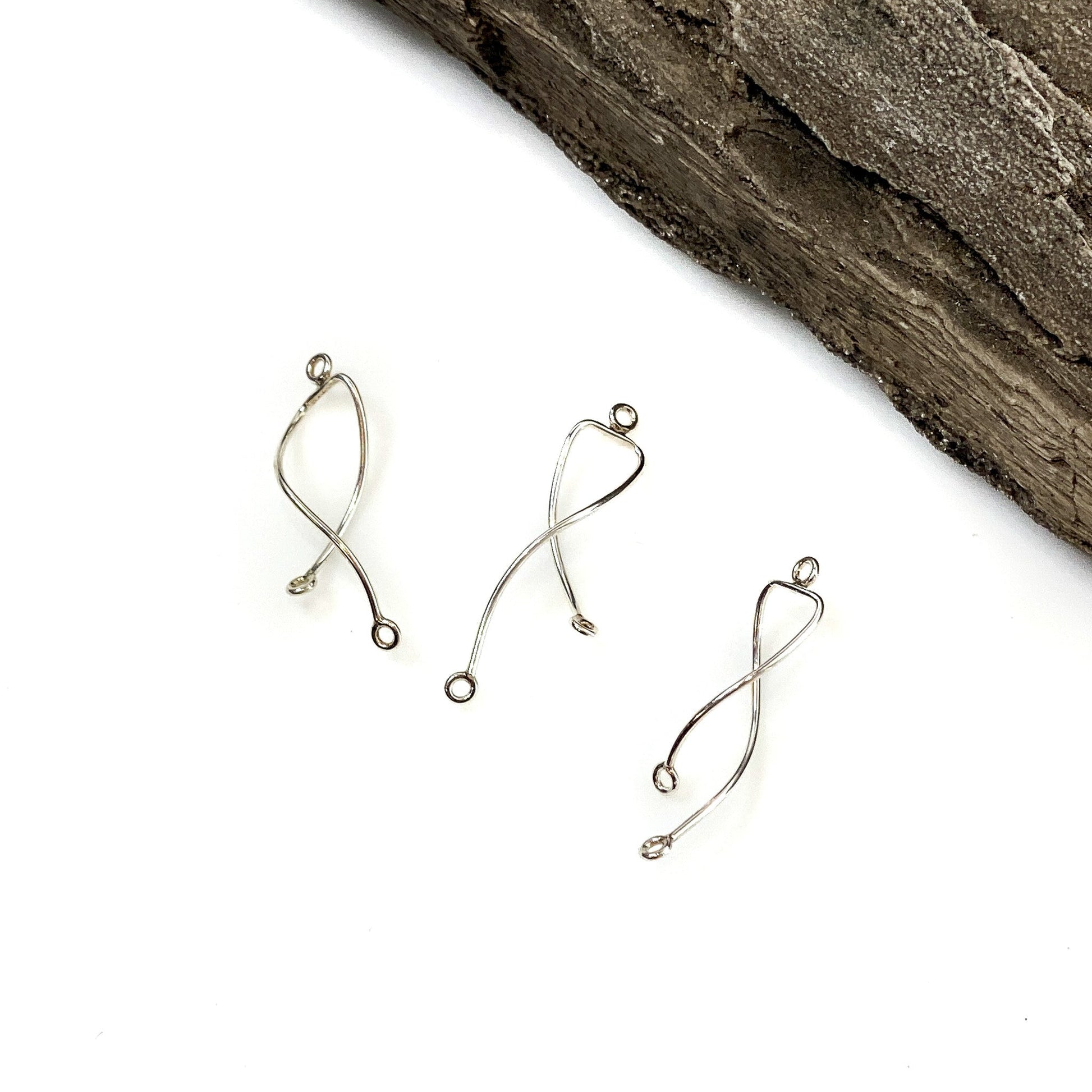 Swirlie Shortie Earring Finding (2 Metal Options) - 1 pc.-The Bead Gallery Honolulu