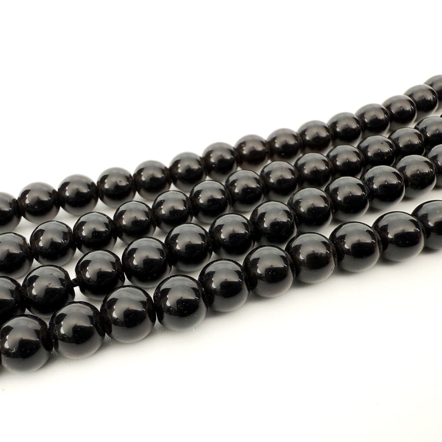 Tektite 6mm Smooth Round Bead - 8" Strand (GEM2181)-The Bead Gallery Honolulu