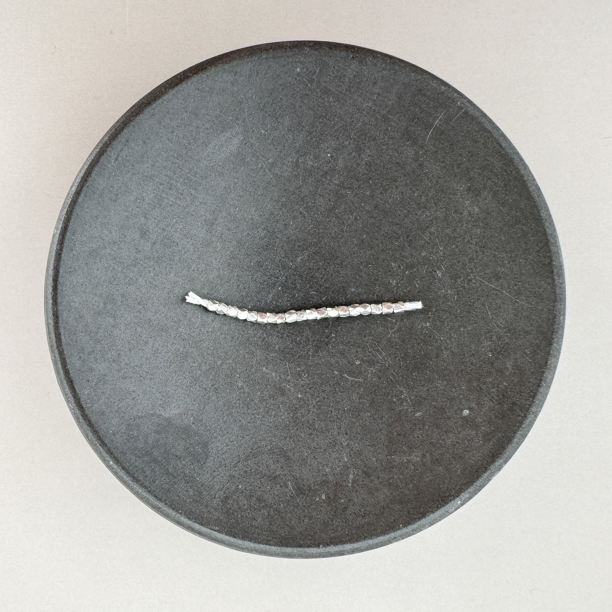 Thai Silver 1.5mm Faceted Cube Bead - 19 pcs. (M1886)-The Bead Gallery Honolulu