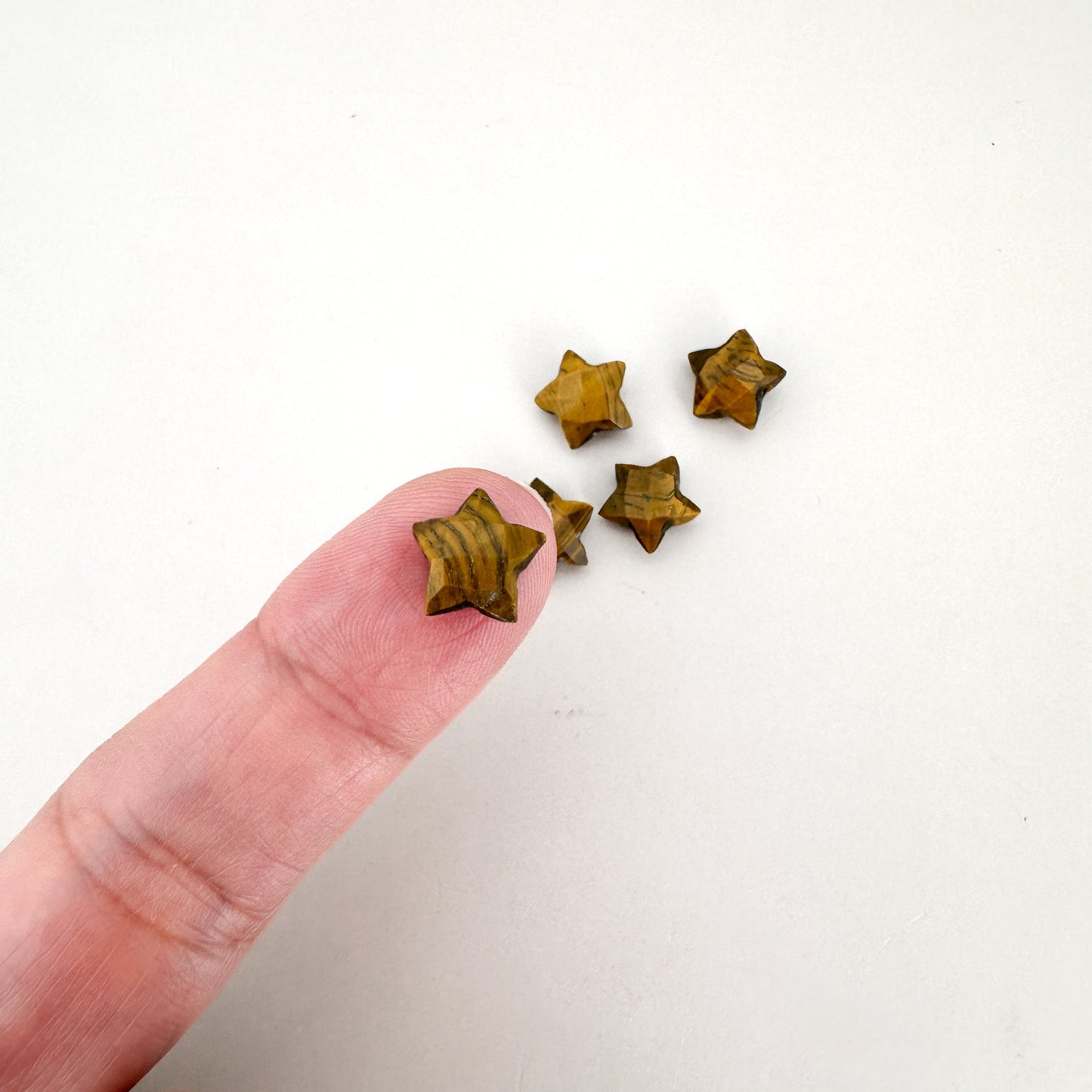 Tiger Eye 10mm Faceted Star Briolette Bead - 1 pc. (P2725)-The Bead Gallery Honolulu