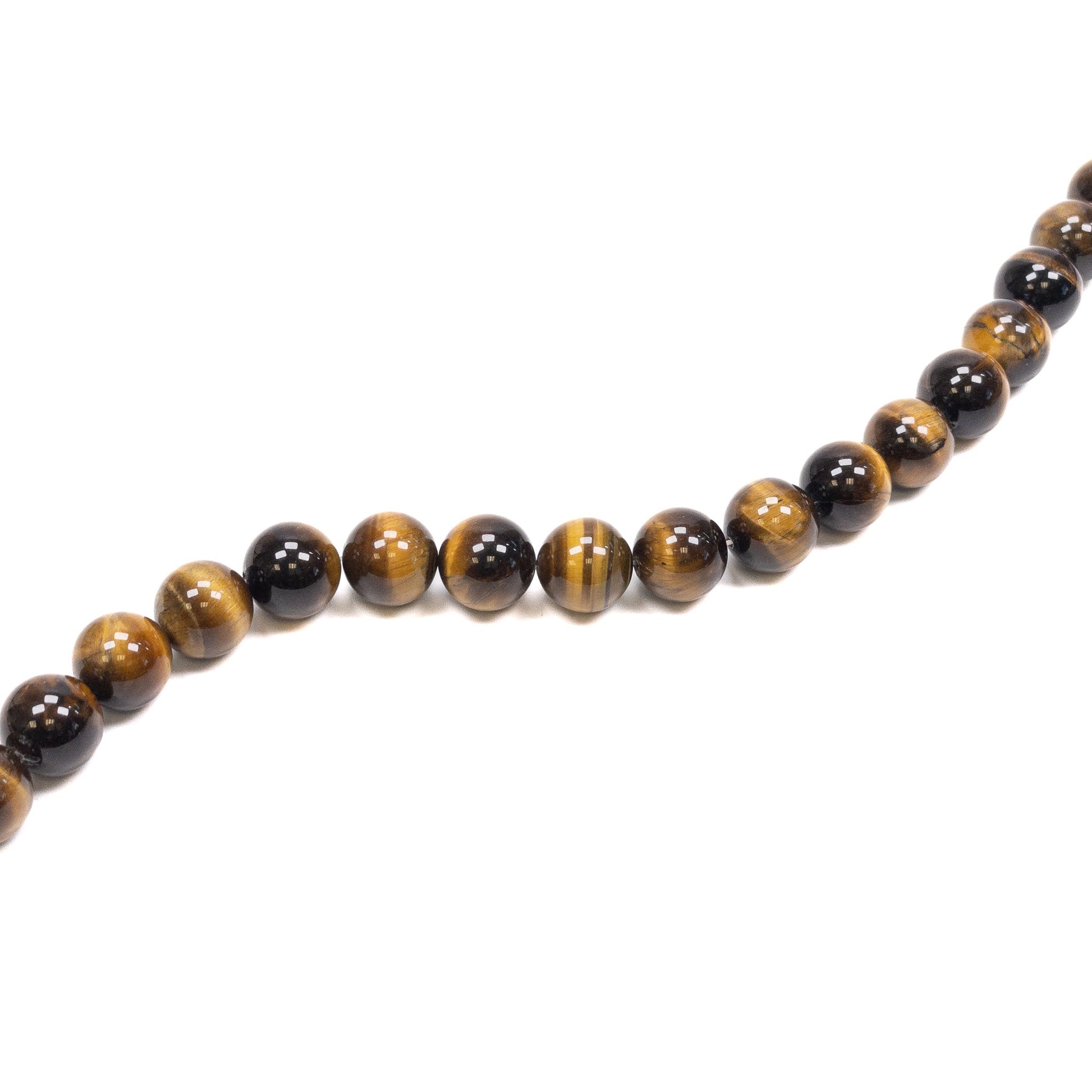 Tiger Eye 12mm Smooth Round Bead - 8" Strand