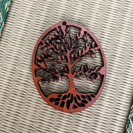 Tree of Life Koa Charm - 1 pc. (P1123)-The Bead Gallery Honolulu