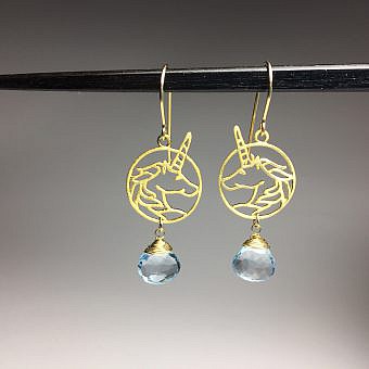 Framed Unicorn Charm (2 Metal Options Available) - 1 pc.