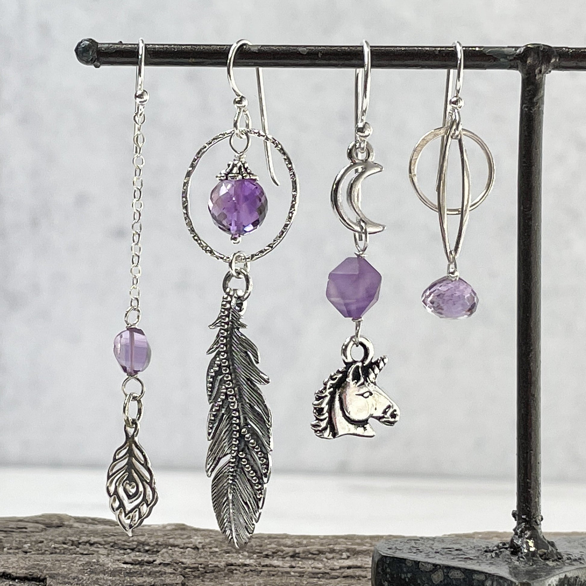 Amethyst Bead Earrings Kit