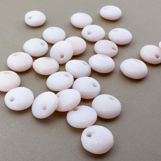 Vintage German 6x2mm Light Pink Lentil Glass Bead - 1 pc. (Z296)-The Bead Gallery Honolulu