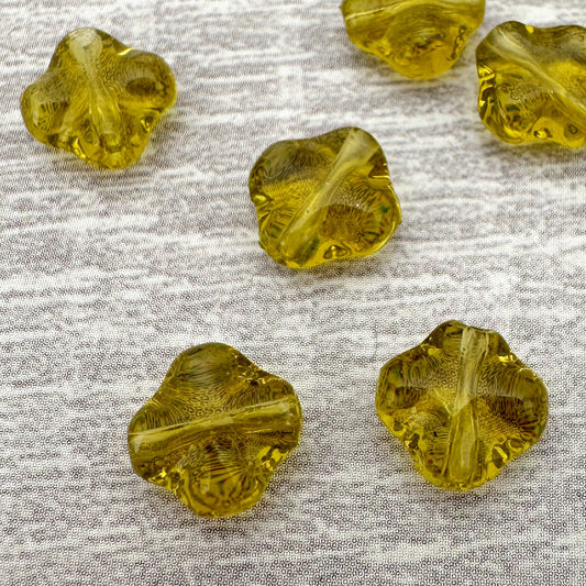 Vintage German 8mm Olive Glass Bead - 1 pc. (Z11)-The Bead Gallery Honolulu