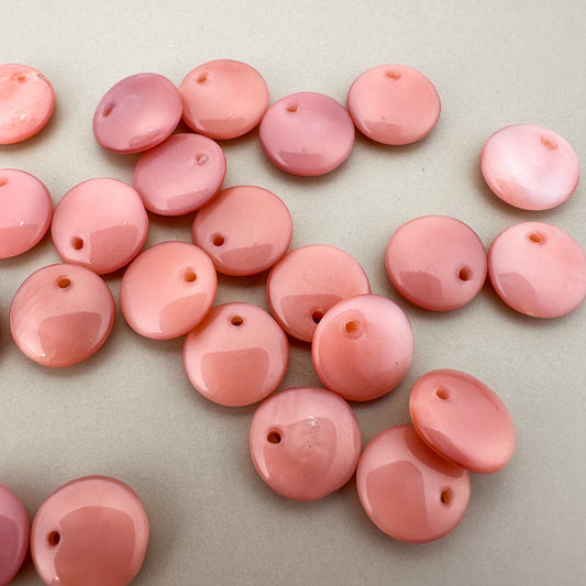 Vintage German 9mm Magenta Lentil Glass Bead - 1 pc. (Z232)-The Bead Gallery Honolulu