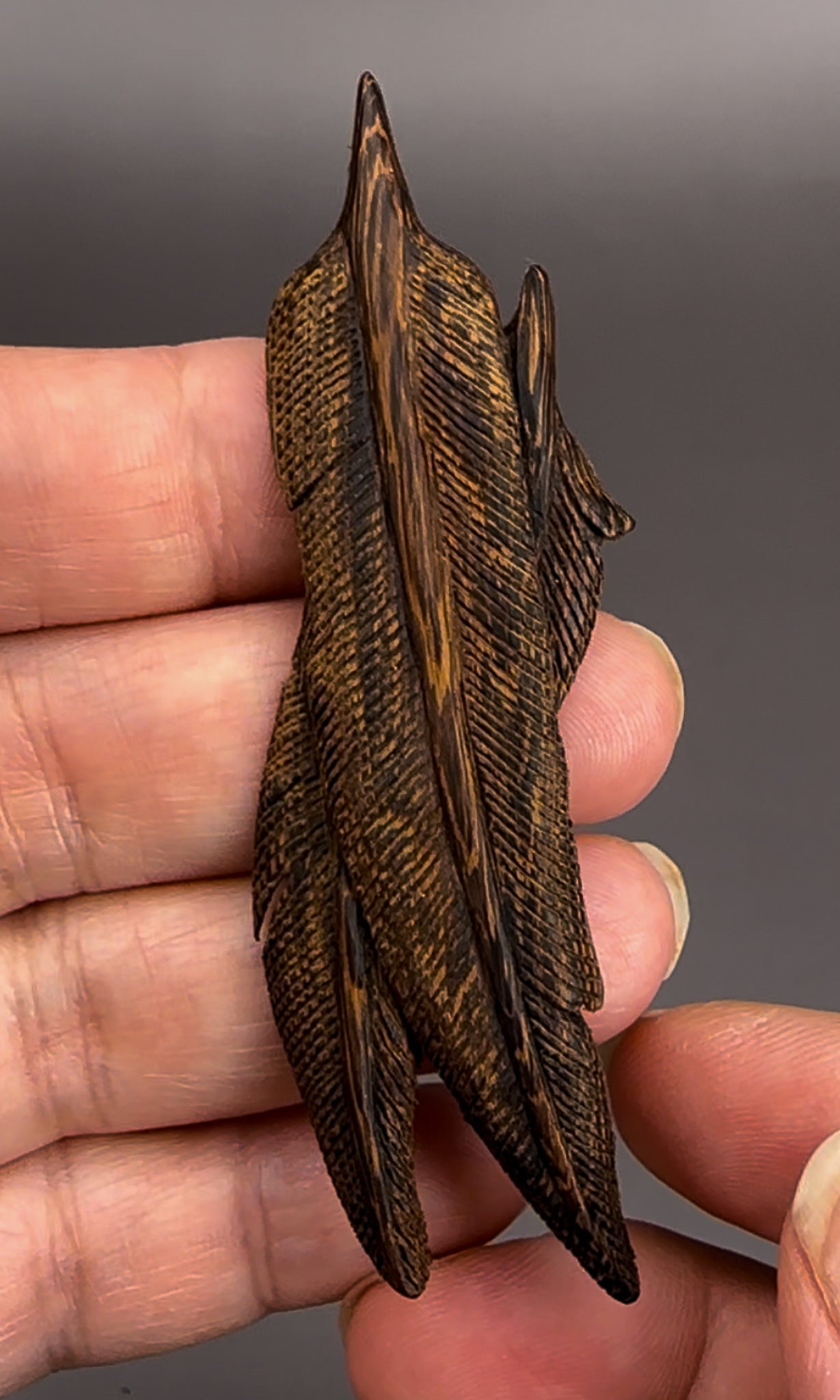 Wing and Feather Pendants - Handcarved & Handpainted Wood from Bali (J267)