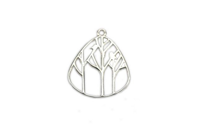 Woodland Pear Pendant (Sterling Silver) - 1 pc.