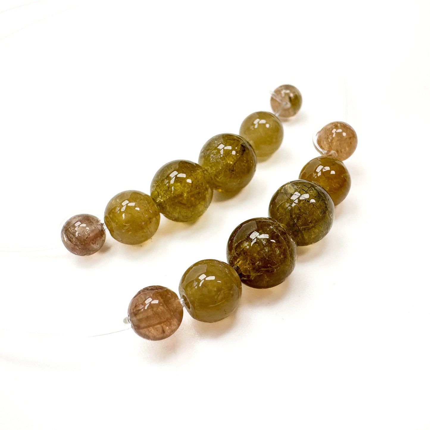 Yellow Tourmaline Smooth Round Bead Mix - 6 pcs.-The Bead Gallery Honolulu