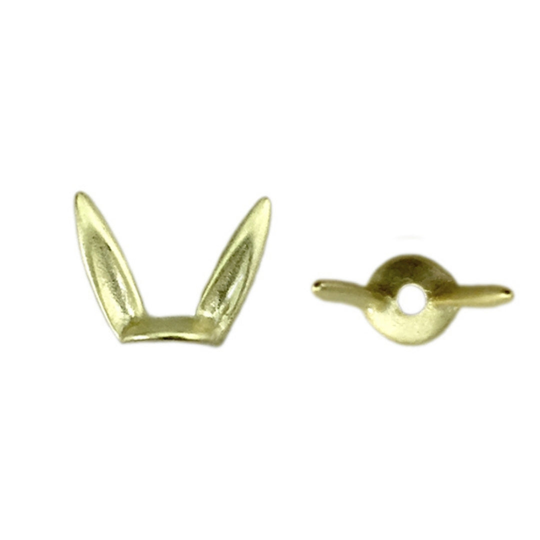 Bunny Ears Bead Cap (2 Metal Options) - 2 pcs.