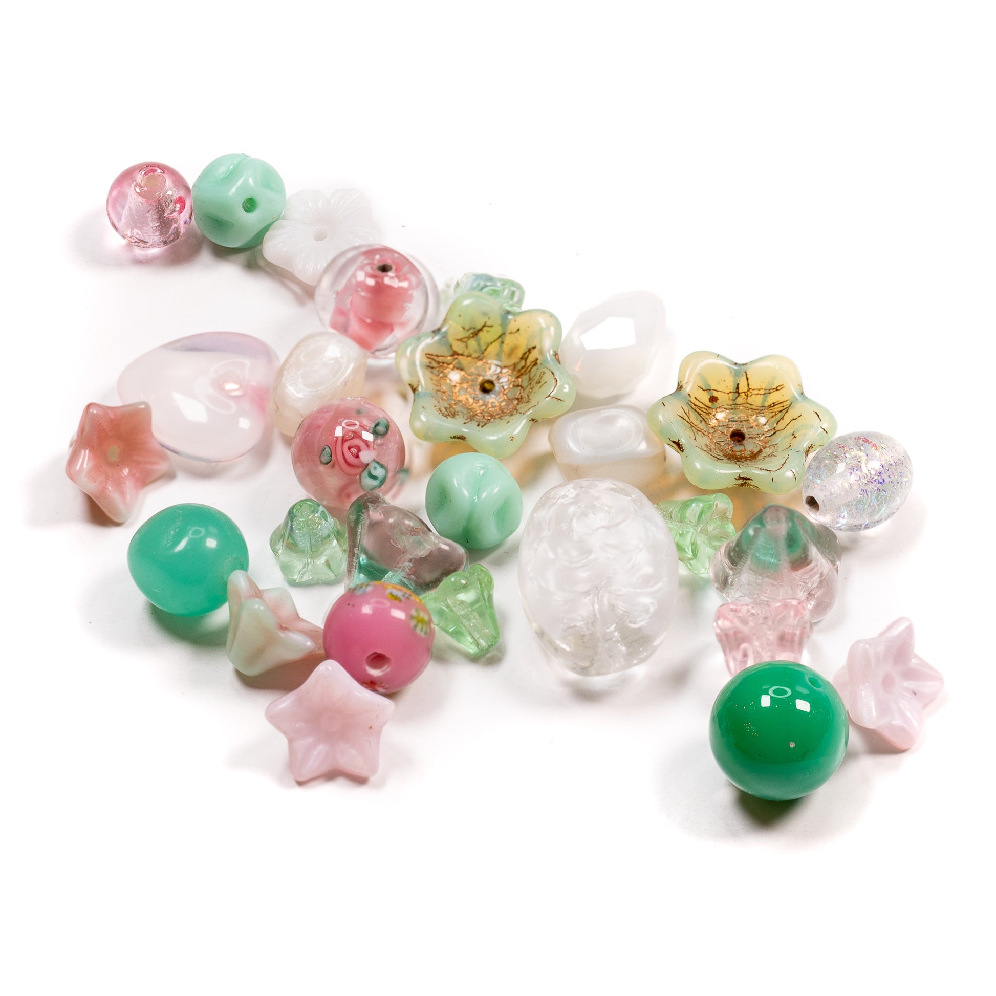 Hinamatsuri Vintage & Contemporary Glass Bead Mix - 28 pcs.