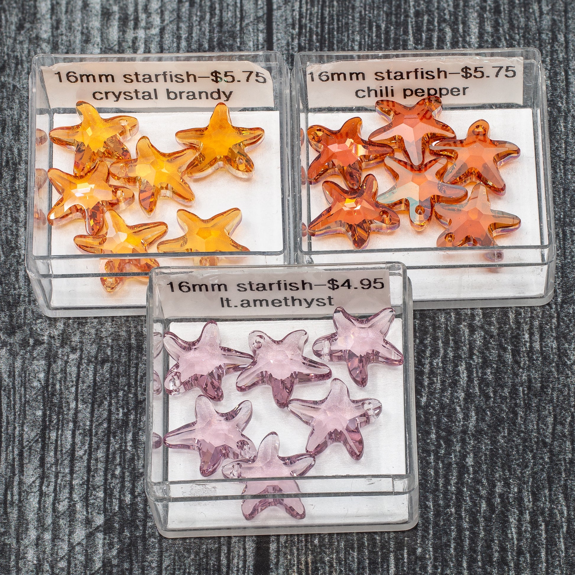 16mm Swarovski Starfish Crystal - Special Finish Color