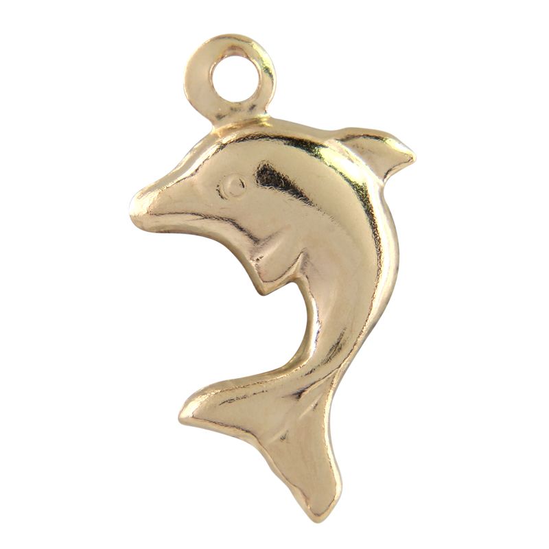 Tiny Dolphin Charm (Gold Filled) - 1 pc.