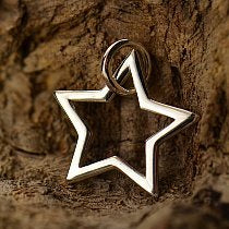 Openwork Star Charm (Sterling Silver) - 1 pc.