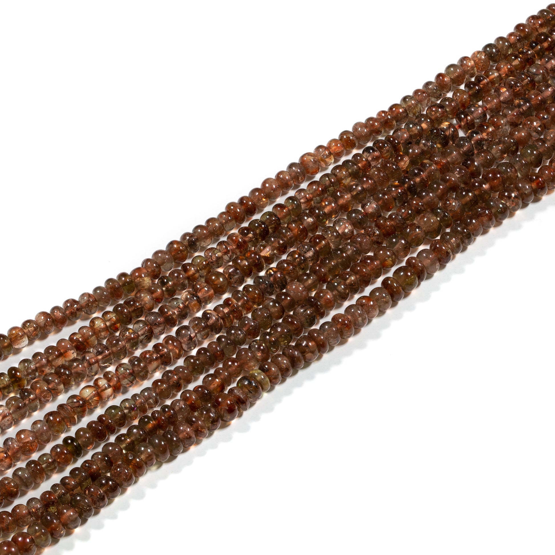 Andalusite 3.5mm Smooth Rondelle Bead - 7" Strand