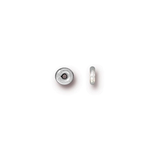 4mm Tiny Coin Spacer Bead (2 Colors Available) - 20 pc.