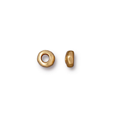 5mm Nugget Spacer w/2.25mm Hole (2 Metal Options) - 10 pcs.-The Bead Gallery Honolulu