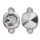 10mm European Crystal Cushion Link (3 Metal Finishes Available) - 1 pc.