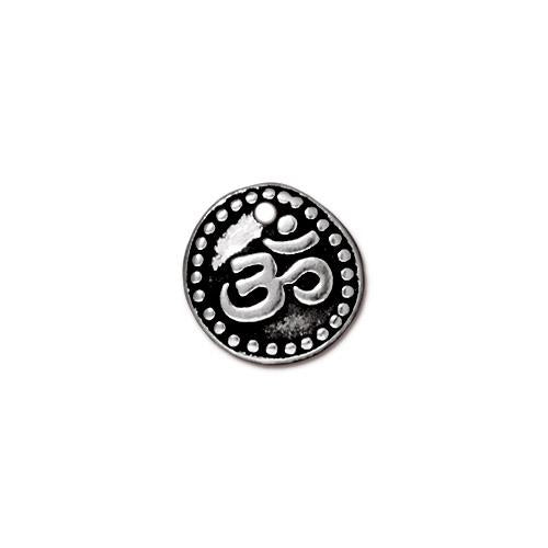 Rustic Om Coin Charm (3 Colors Available) - 2 pcs.
