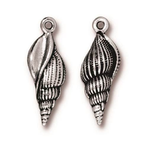 Large Spindle Shell Charm (2 Colors Available) - 2 pcs.