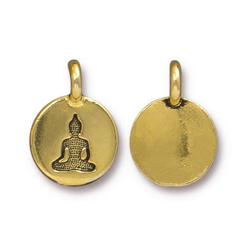 Buddha Coin Charm (4 Colors Available) - 2 pcs.