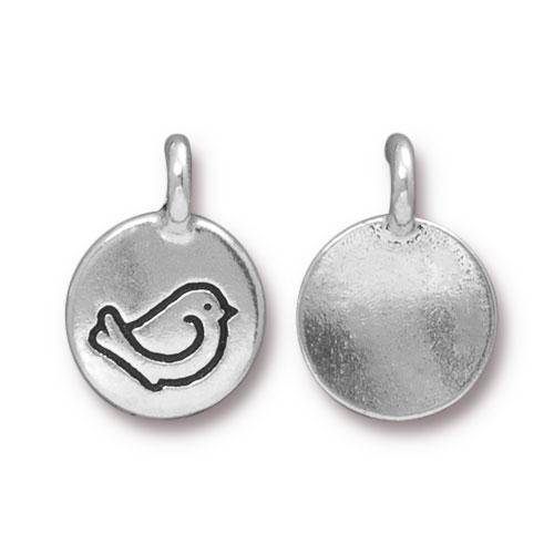 Thick Birdie Charm (Sterling Silver) - 2 pcs.