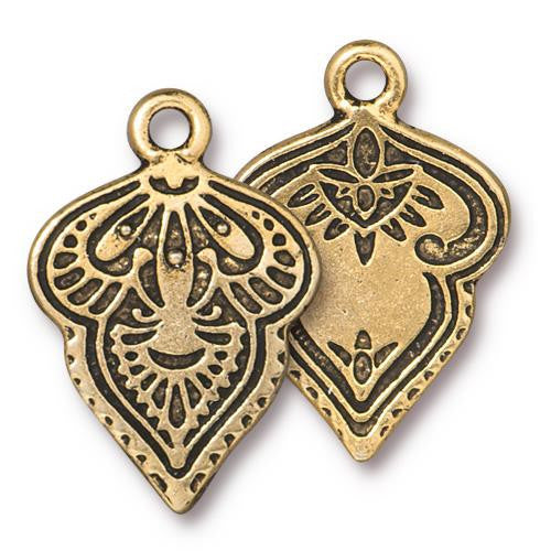*Mehndi Cloud Drop Charm (2 Colors Available)- 1 pc.-The Bead Gallery Honolulu