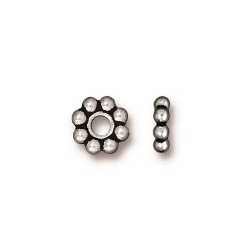 8mm Beaded Daisy Spacer w/Large Hole (4 Colors Available) - 4 pcs.