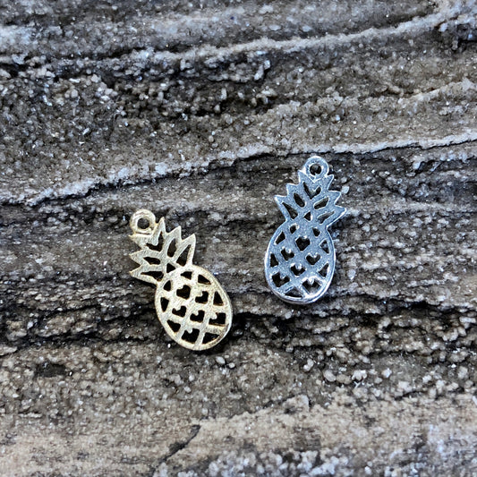 Tiny Pineapple Charm (3 Metal Options Available) - 1 pc.