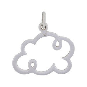 Small Cloud Charm (3 Metal Options Available) - 1 pc.