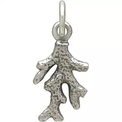 Tiny Coral Charm (Sterling Silver) - 1 pc.