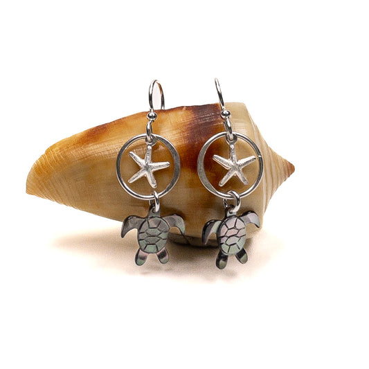 Ocean Friends Sterling Silver & Black Lip Shell Earring - Kit or Finished Earrings