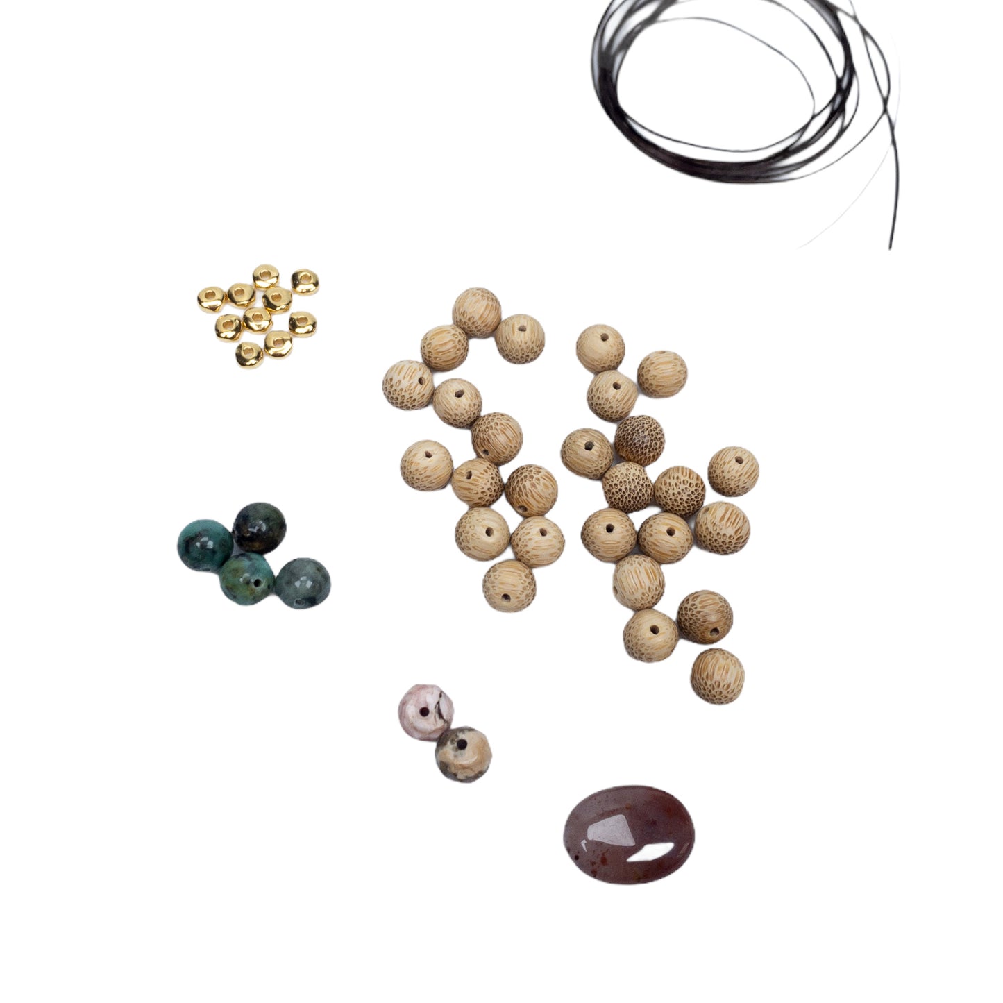 Bamboo Baby: Mixed Gemstone & Bamboo Stretchy Bracelet - Kit or Finished Bracelet