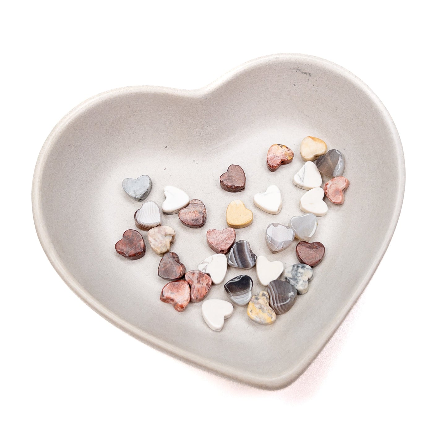 Happy Hearts Gemstone Bead Mix (5 Options Available) - 30 pcs.