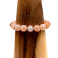 Red Botswana Agate with Sakura Focal (Hanami) Stretchy Cord Bracelet (3 Sizes Available)