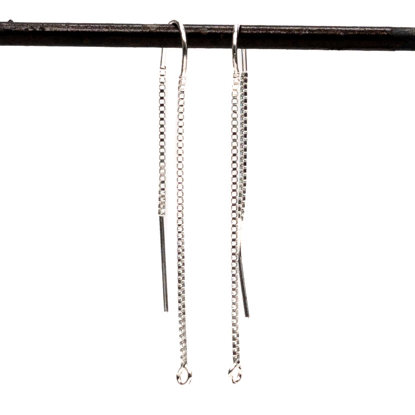 U-Threader Box Chain Earring (Sterling Silver) - 1 pair