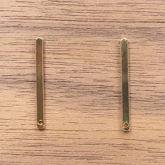 1" Flat Stick Post Earwire with Backing (Gold Filled) - 1 pair