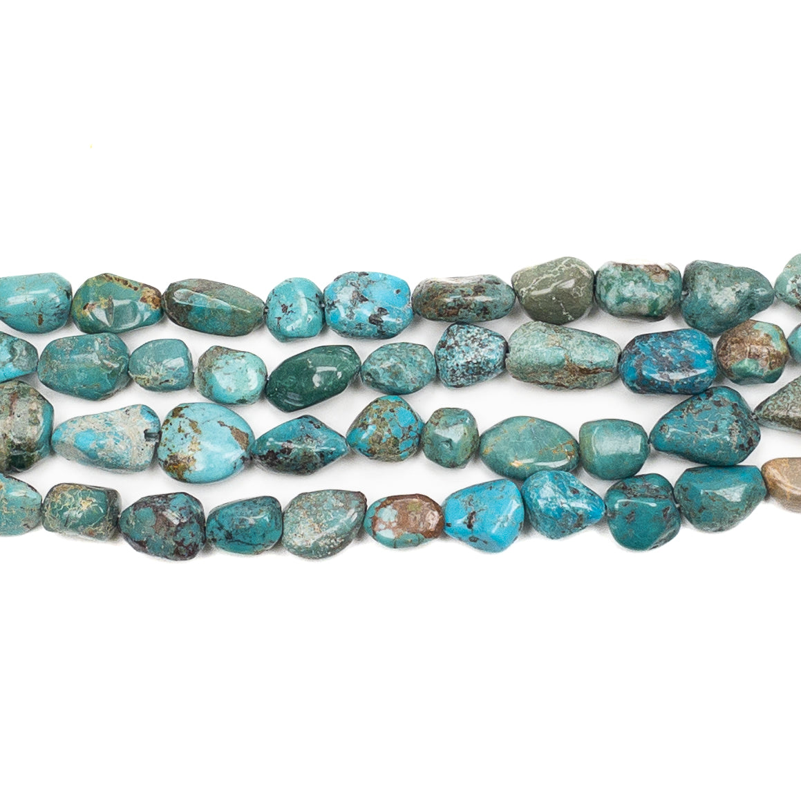 Chinese Turquoise Nugget Bead - 8" Strand