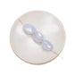 Blue Chalcedony 10mm x 14mm Faceted Flat Oval Long-Drill Bead - 1 pc.