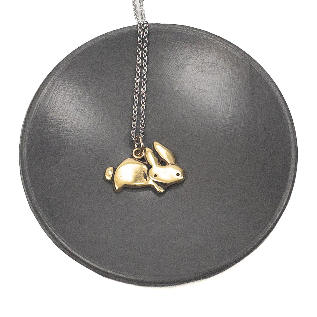 PREORDER SPECIAL! Baby Bunny Necklace (2 Metal Options Available - with Freshwater Pearl)