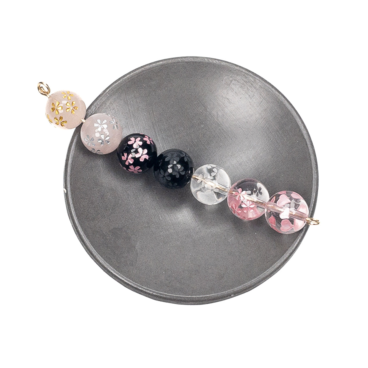 Mixed Gemstone Sakura Shower 10mm Round Bead Mix - 6 pcs.