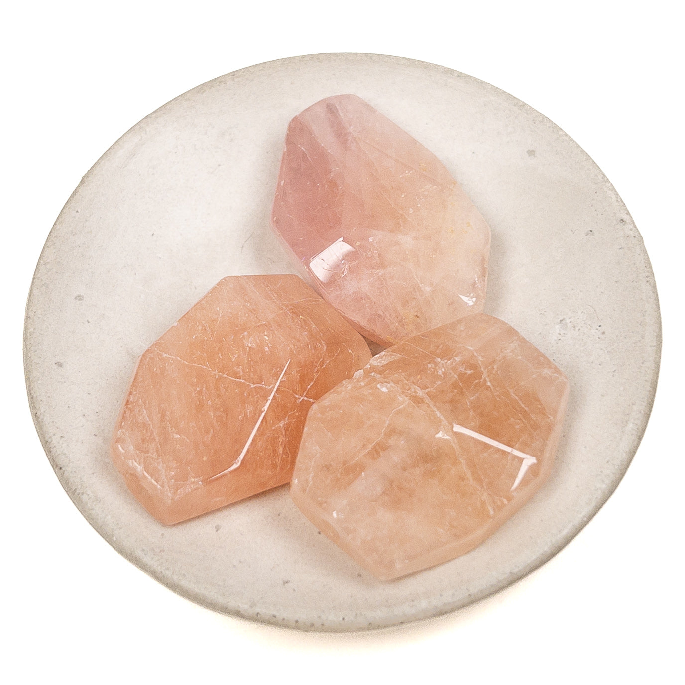 Morganite Large Freeform Faceted Tablet Bead - 1 pc.