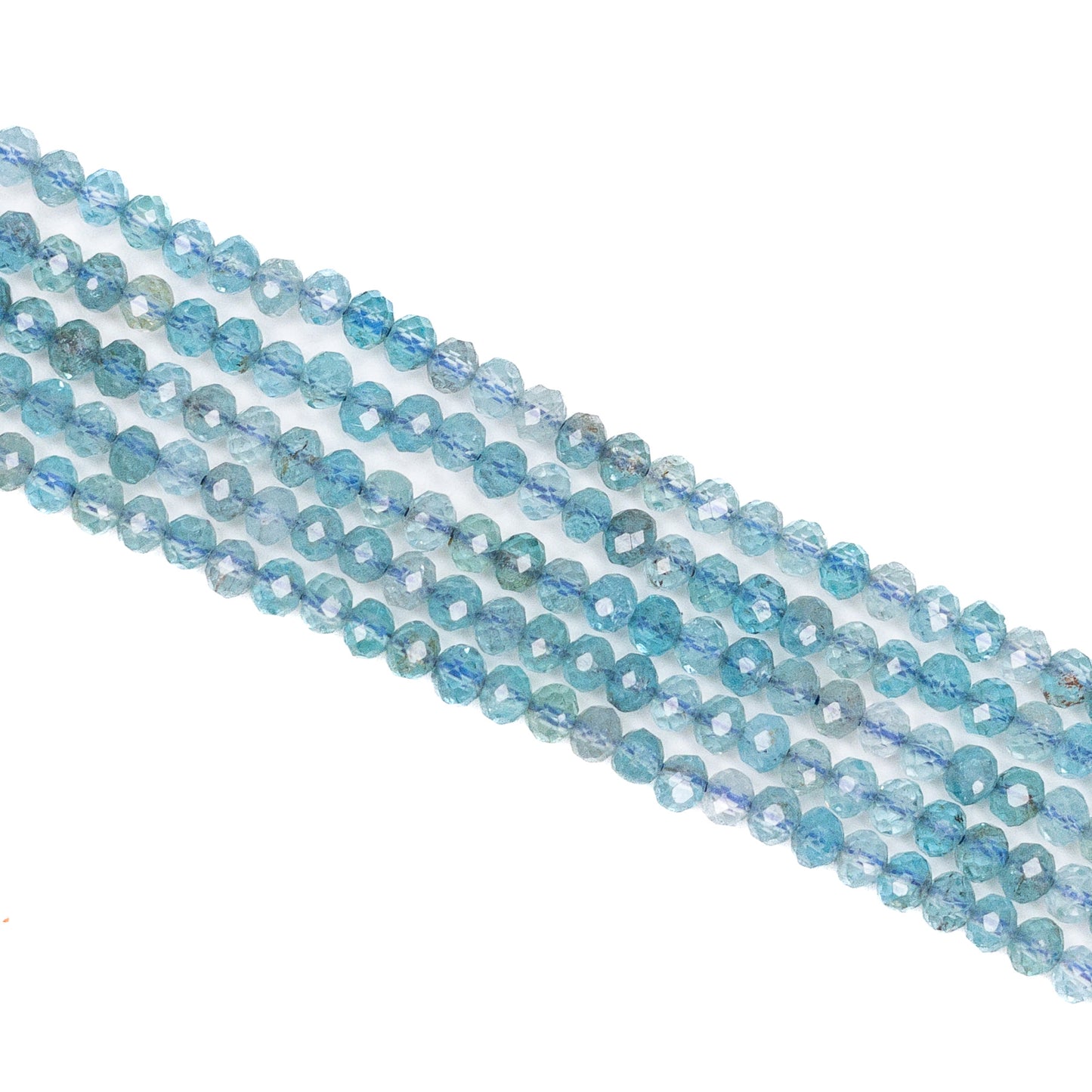 Apatite 4x3mm Faceted Rondelle Bead - 7.5" Strand