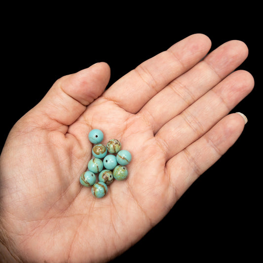Baja Turquoise 8mm Round Bead (2 Quantities Available)