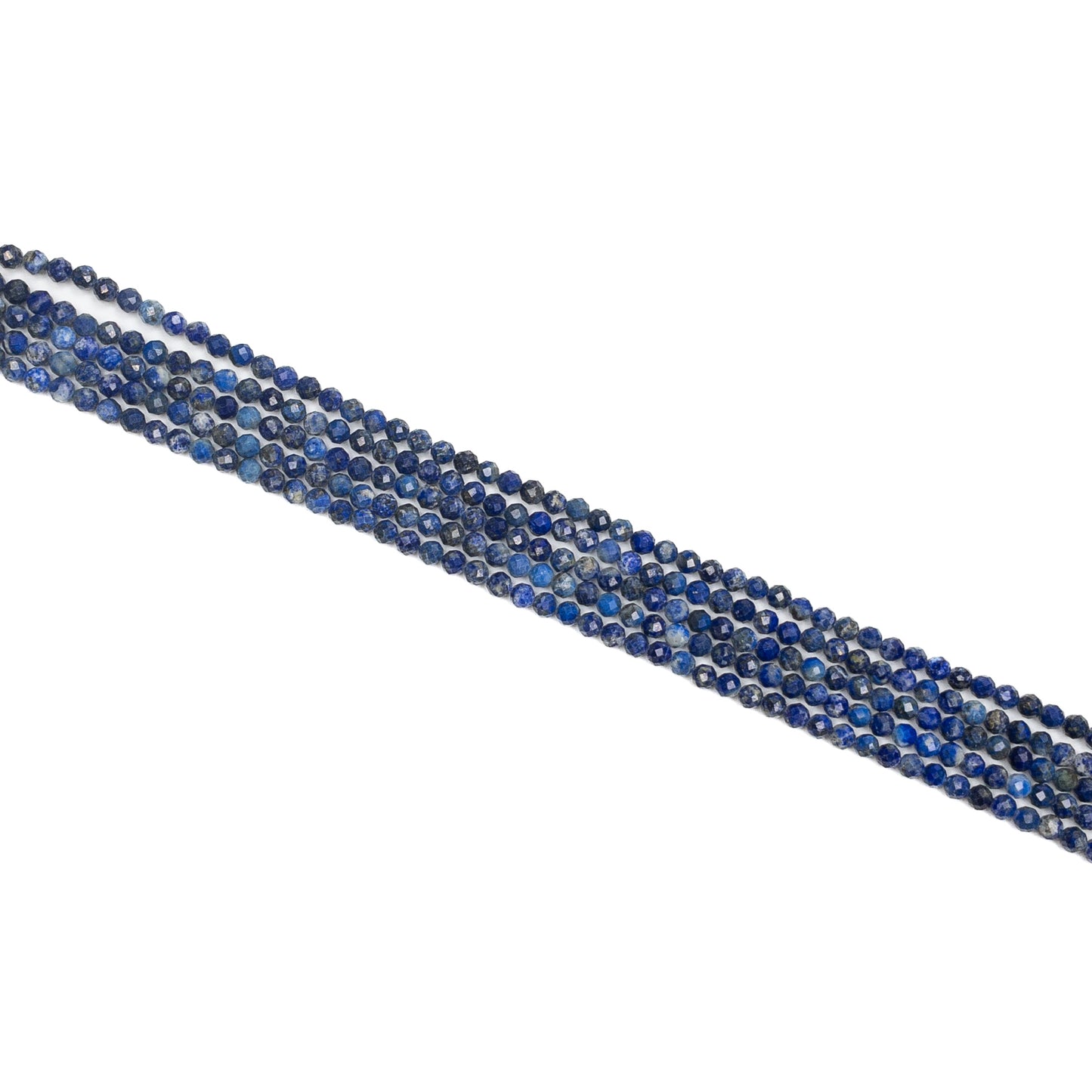 Lapis 4mm Faceted Round Bead - 7.5" Strand