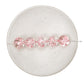 Crystal Quartz Etched Pink Sakura Branch 10mm Round Bead - 7.5" Strand