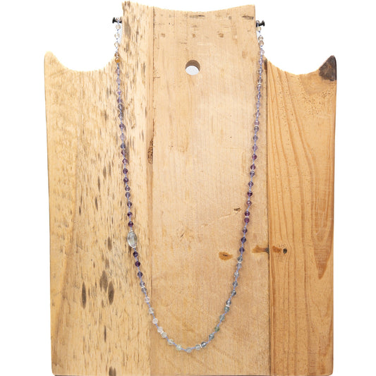 Rainbow Fluorite Knotted Necklace Kit